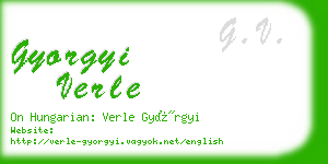 gyorgyi verle business card